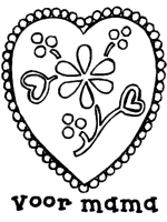 A coloring page of mothers day